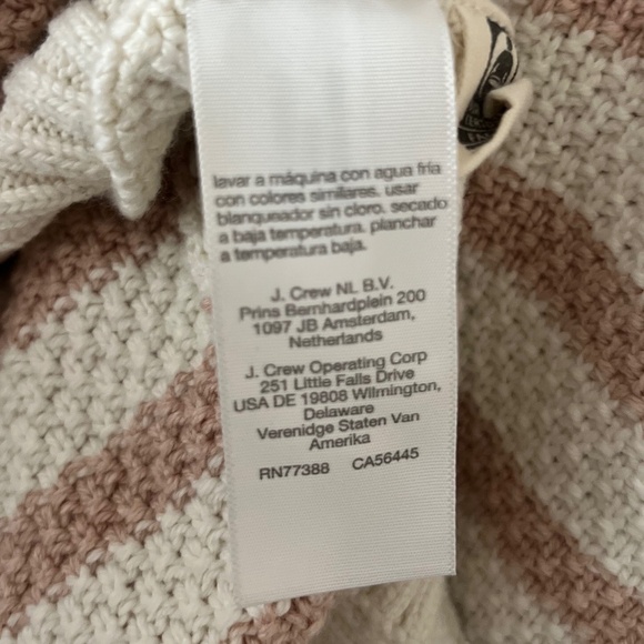 Madewell Striped Pickford Pullover Sweater Pink & Cream Knit Size Large - Picture 8 of 9